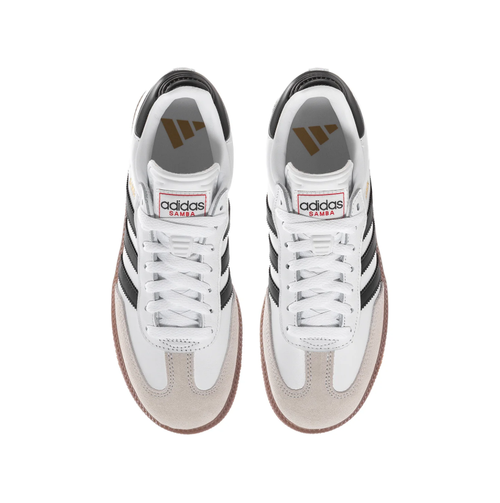 adidas Samba White & Black Sneakers with Gum Sole