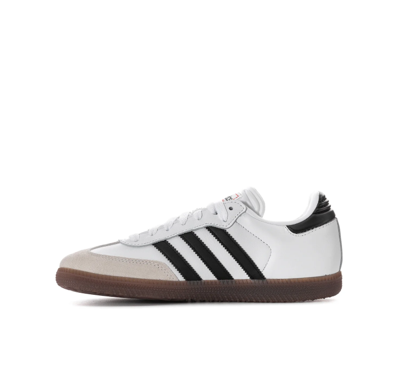 adidas Samba White & Black Sneakers with Gum Sole