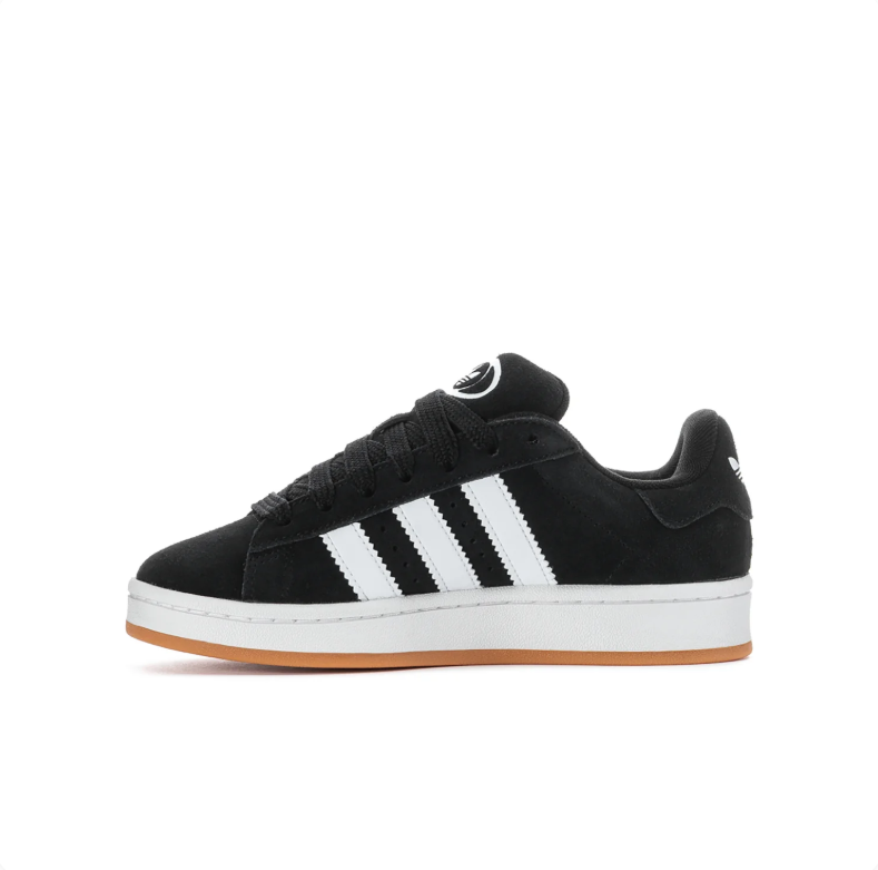 adidas Campus Black & White Sneakers with Gum Sole
