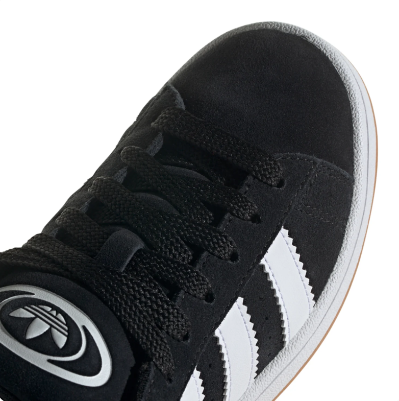adidas Campus Black & White Sneakers with Gum Sole
