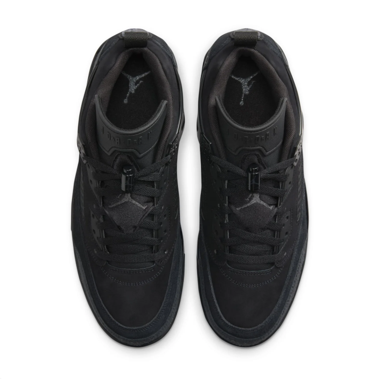 Jordan All-Black Sneakers with Textured Overlays