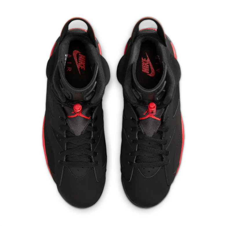 Jordan Black & Red High-Top Sneakers with Icy Sole