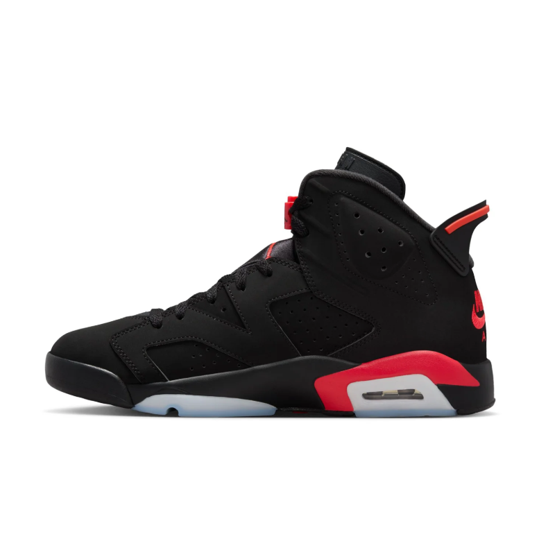 Jordan Black & Red High-Top Sneakers with Icy Sole