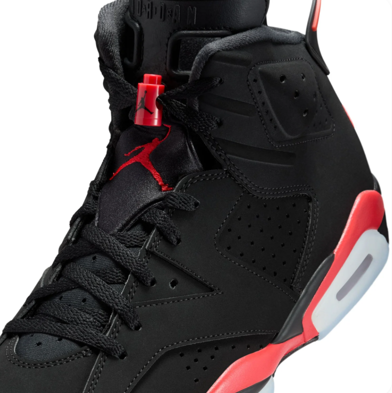 Jordan Black & Red High-Top Sneakers with Icy Sole