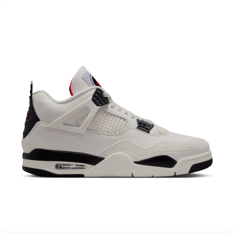 Jordan White & Black Sneakers with Red Accents