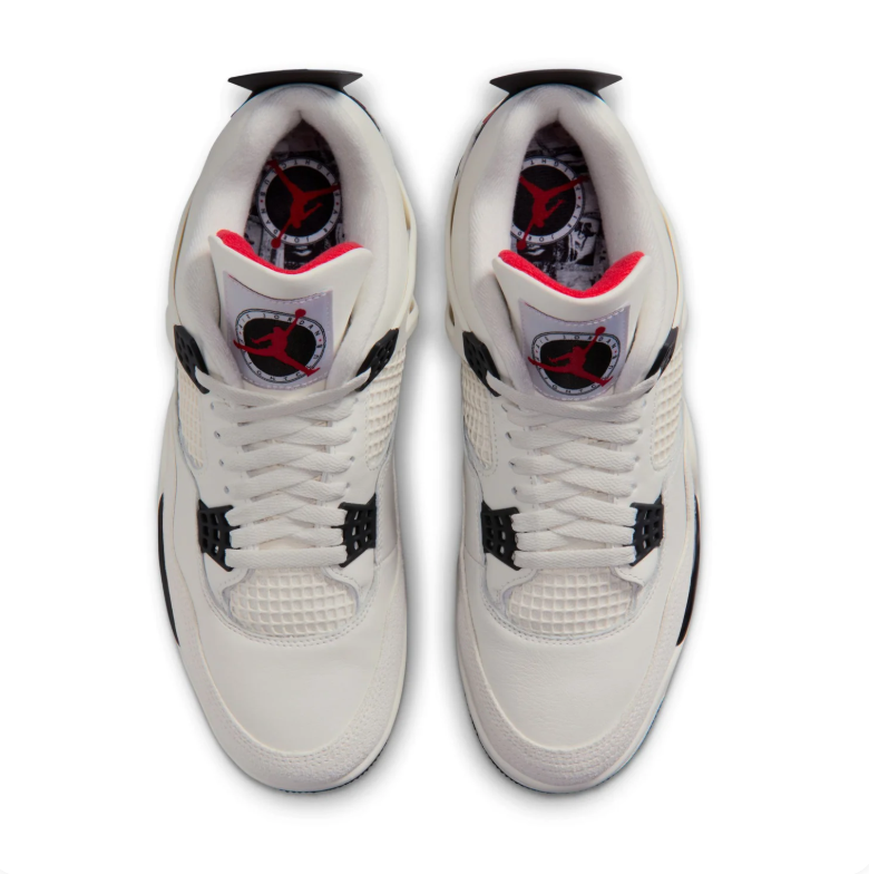 Jordan White & Black Sneakers with Red Accents