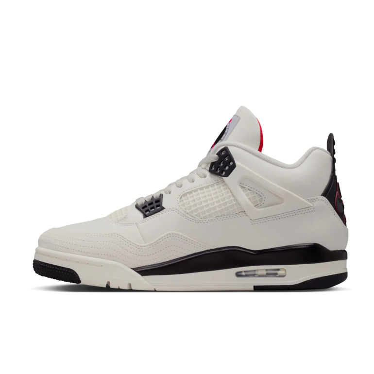 Jordan White & Black Sneakers with Red Accents