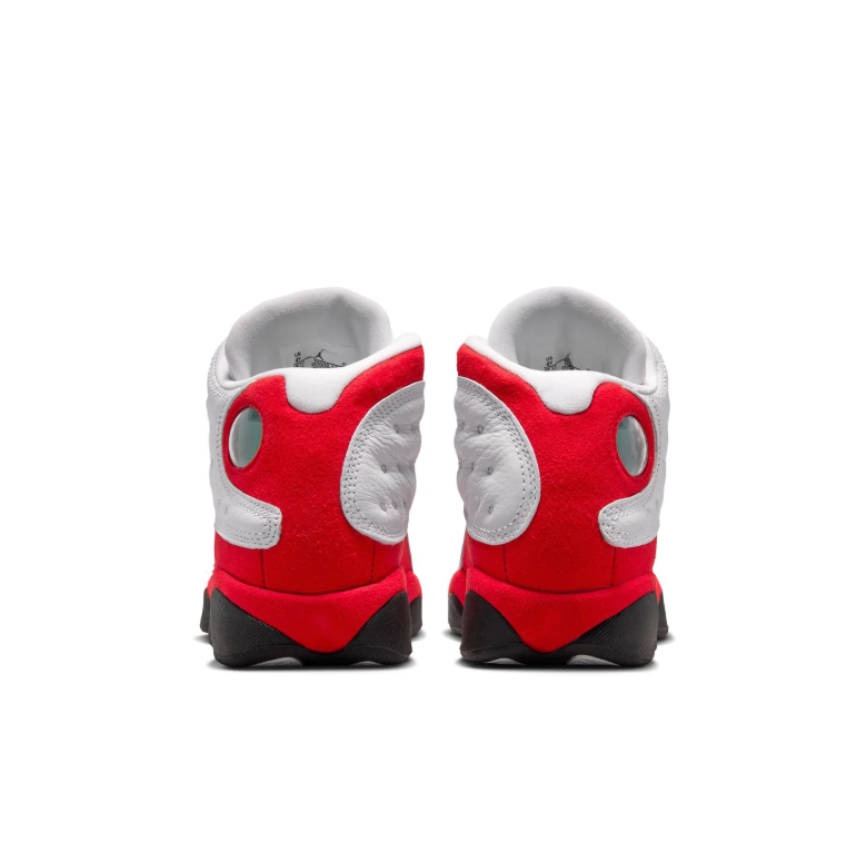 Jordan White & Red High-Top Sneakers with Black Accents