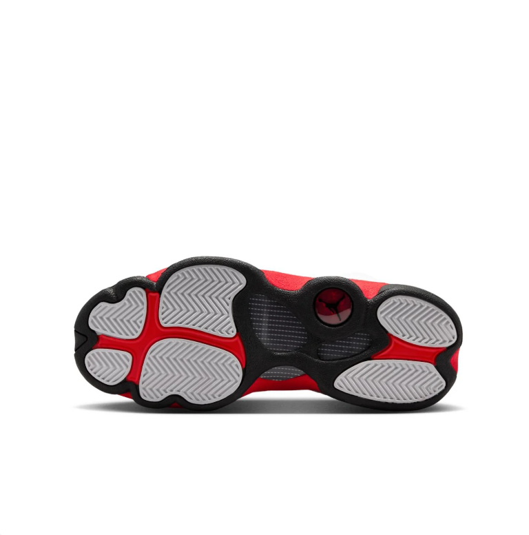 Jordan White & Red High-Top Sneakers with Black Accents