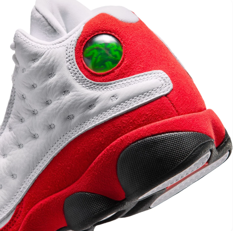 Jordan White & Red High-Top Sneakers with Black Accents