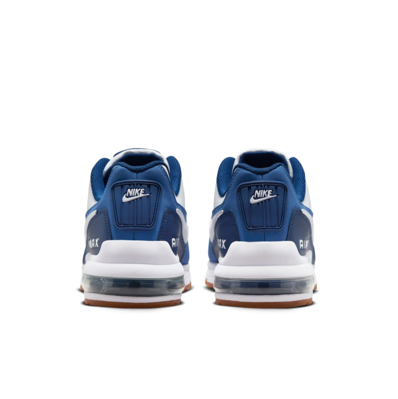 Nike Air Max White & Blue Low-Top Sneakers with Gum Sole