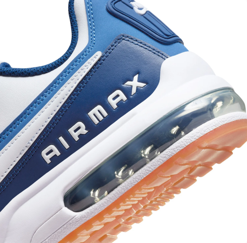 Nike Air Max White & Blue Low-Top Sneakers with Gum Sole