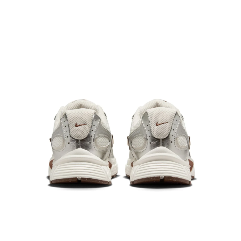 Nike Cream & Metallic Silver Sneakers with Brown Accents