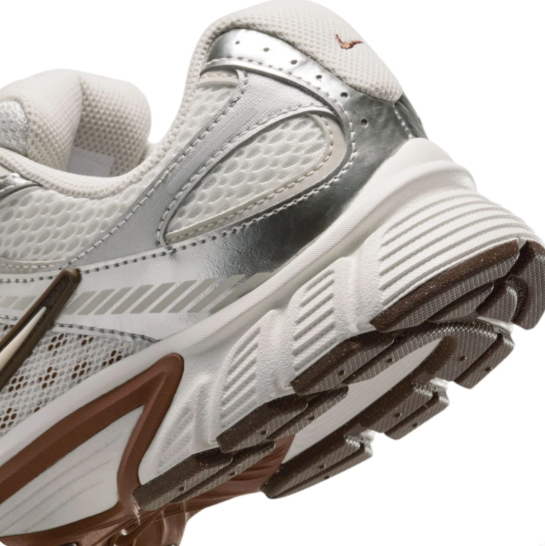 Nike Cream & Metallic Silver Sneakers with Brown Accents