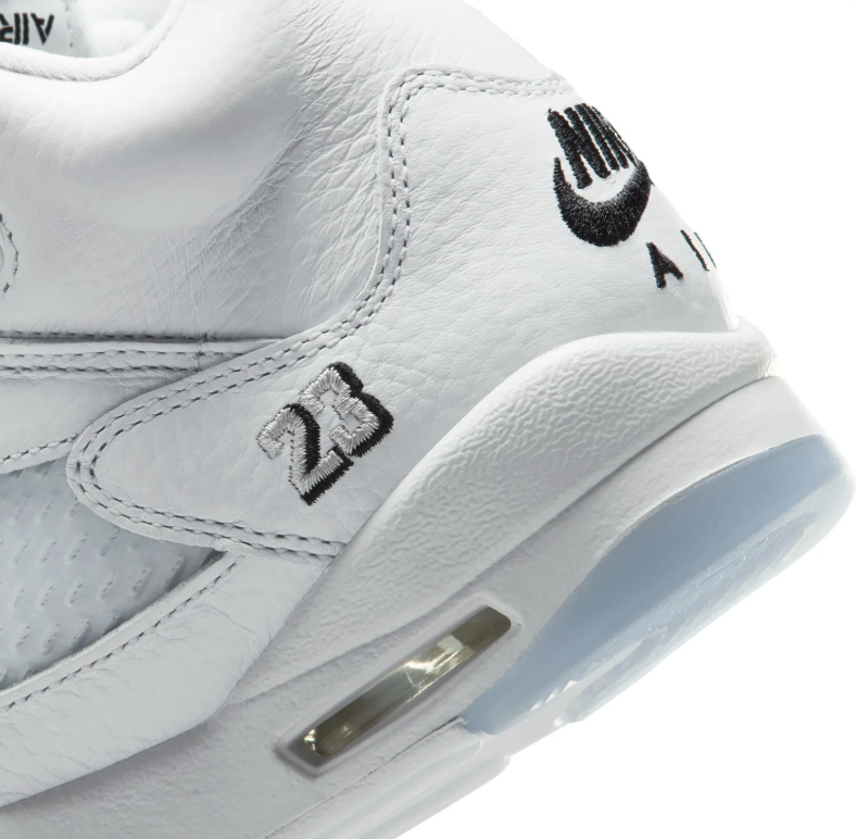 Jordan White High-Top Sneakers with Icy Blue Sole