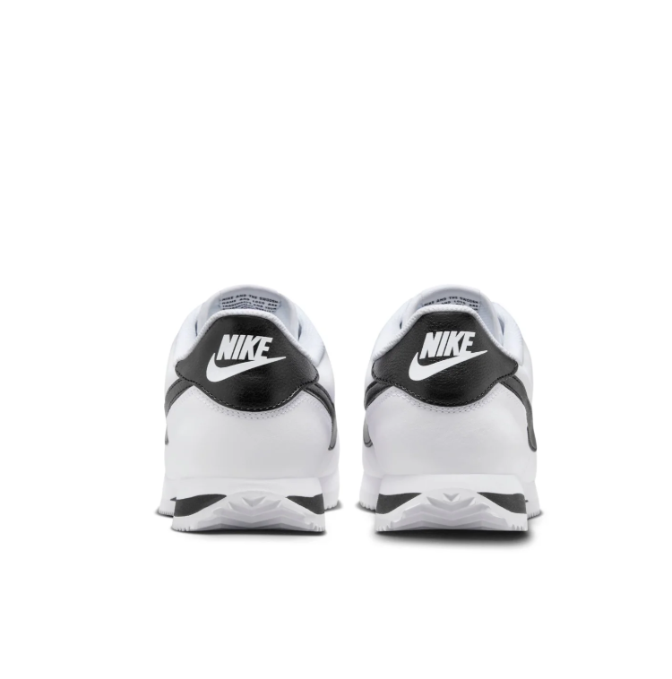 Nike White & Black Low-Top Sneakers with Herringbone Sole