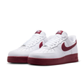 Nike Air Force 1 White & Burgundy Low-Top Sneakers