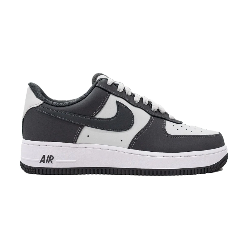 Nike Air Force 1 White & Charcoal Low-Top Sneakers