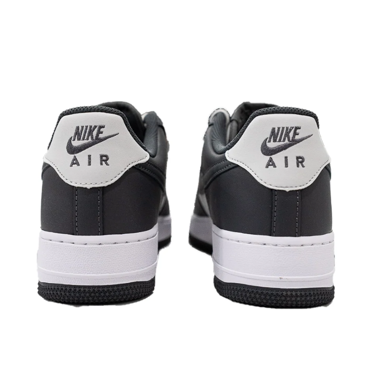 Nike Air Force 1 White & Charcoal Low-Top Sneakers