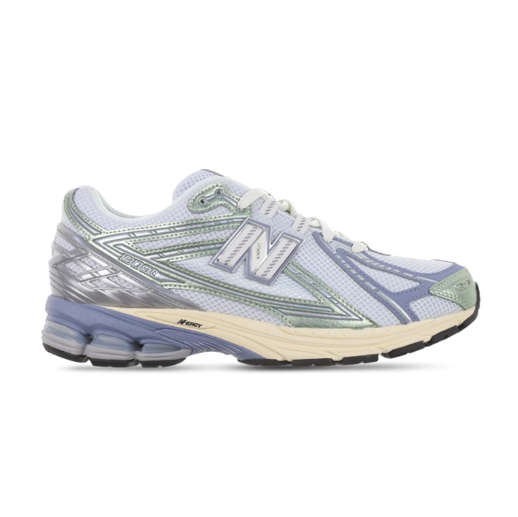 New Balance 1906R Silver & Pale Blue Sneakers with Mint Accents