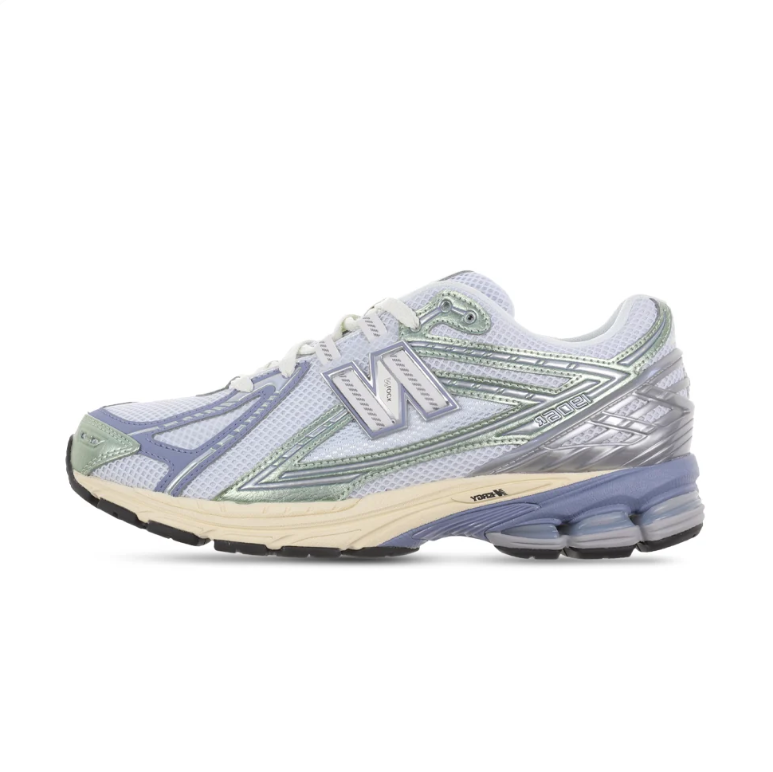 New Balance 1906R Silver & Pale Blue Sneakers with Mint Accents
