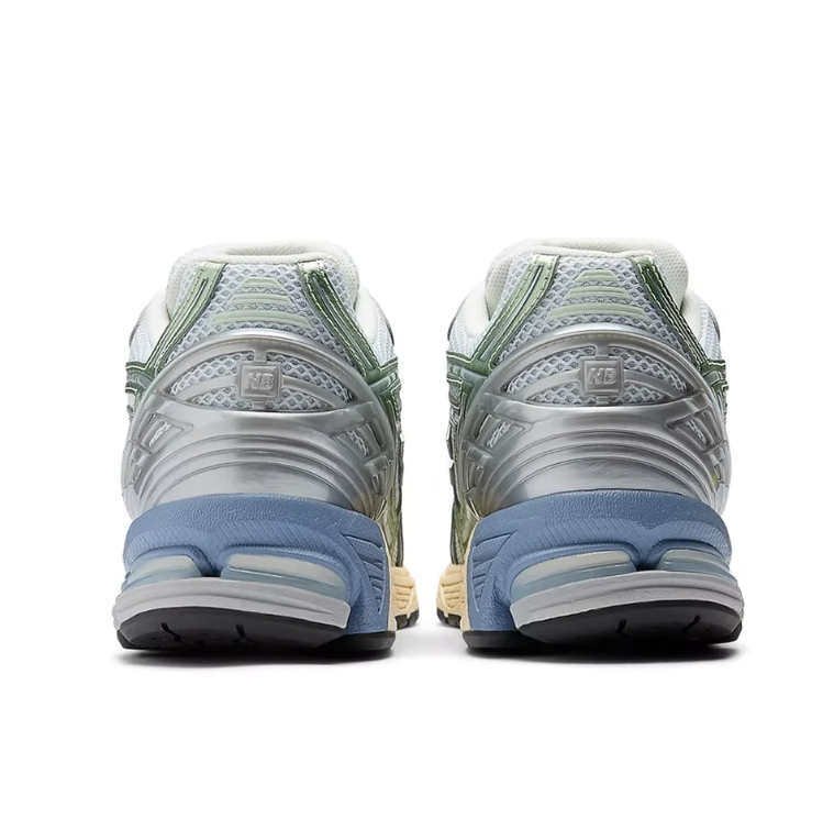 New Balance 1906R Silver & Pale Blue Sneakers with Mint Accents
