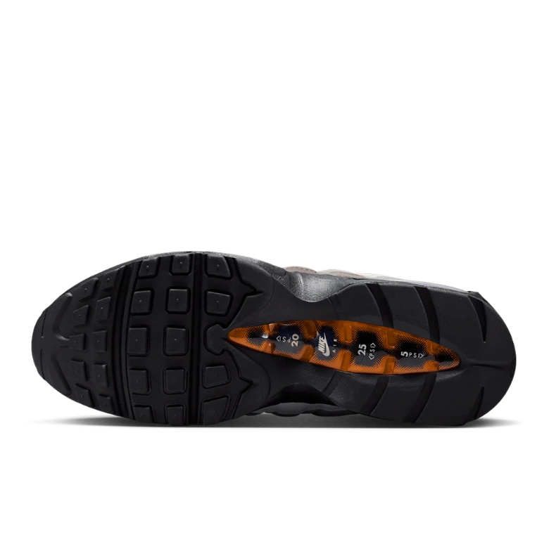 Nike Air Max 95 Gray & Black Sneakers with Mismatched Neon Accents