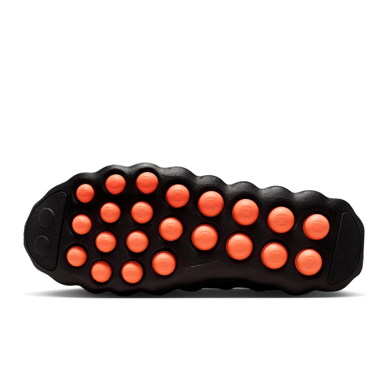 Nike Black Perforated Low-Top Sneakers with Orange Sole Pods