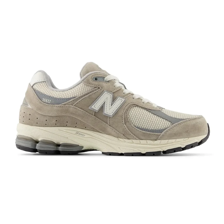 New Balance 2002R Beige & Gray Mesh Sneakers