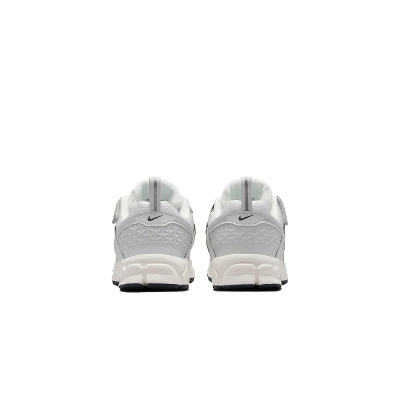 Nike White & Metallic Silver Low-Top Sneakers