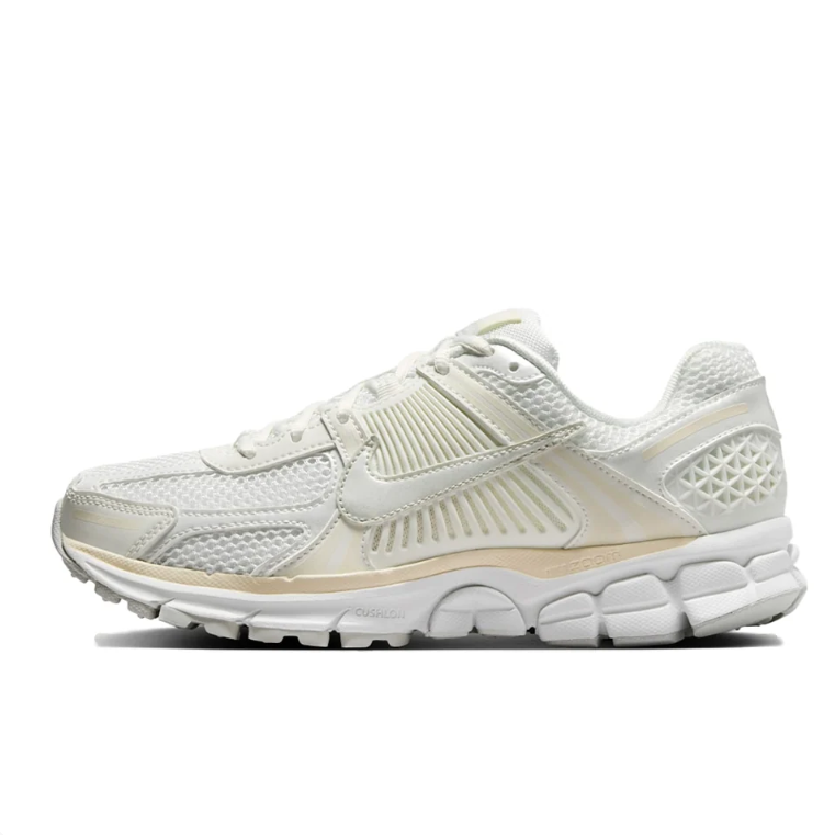 Nike White & Cream Mesh Low-Top Sneakers with Segmented Sole