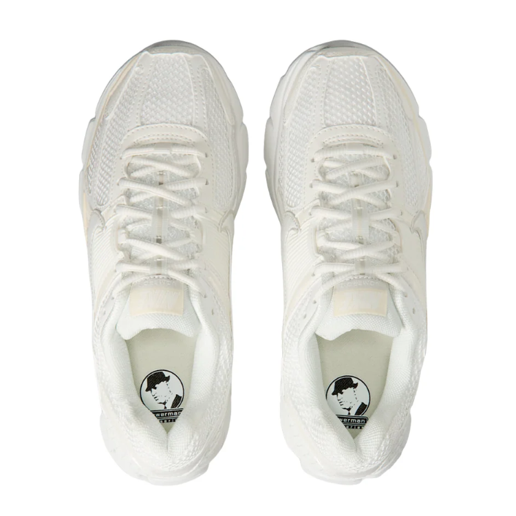 Nike White & Cream Mesh Low-Top Sneakers with Segmented Sole