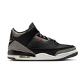 Jordan Black & Gray Textured Mid-Top Sneakers with Red Accents