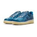 Nike Blue Textured Low-Top Sneakers with Translucent Cream Sole
