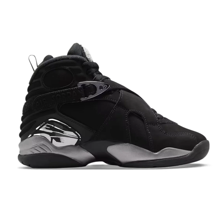 Jordan Black & Gray High-Top Sneakers with Cross Straps